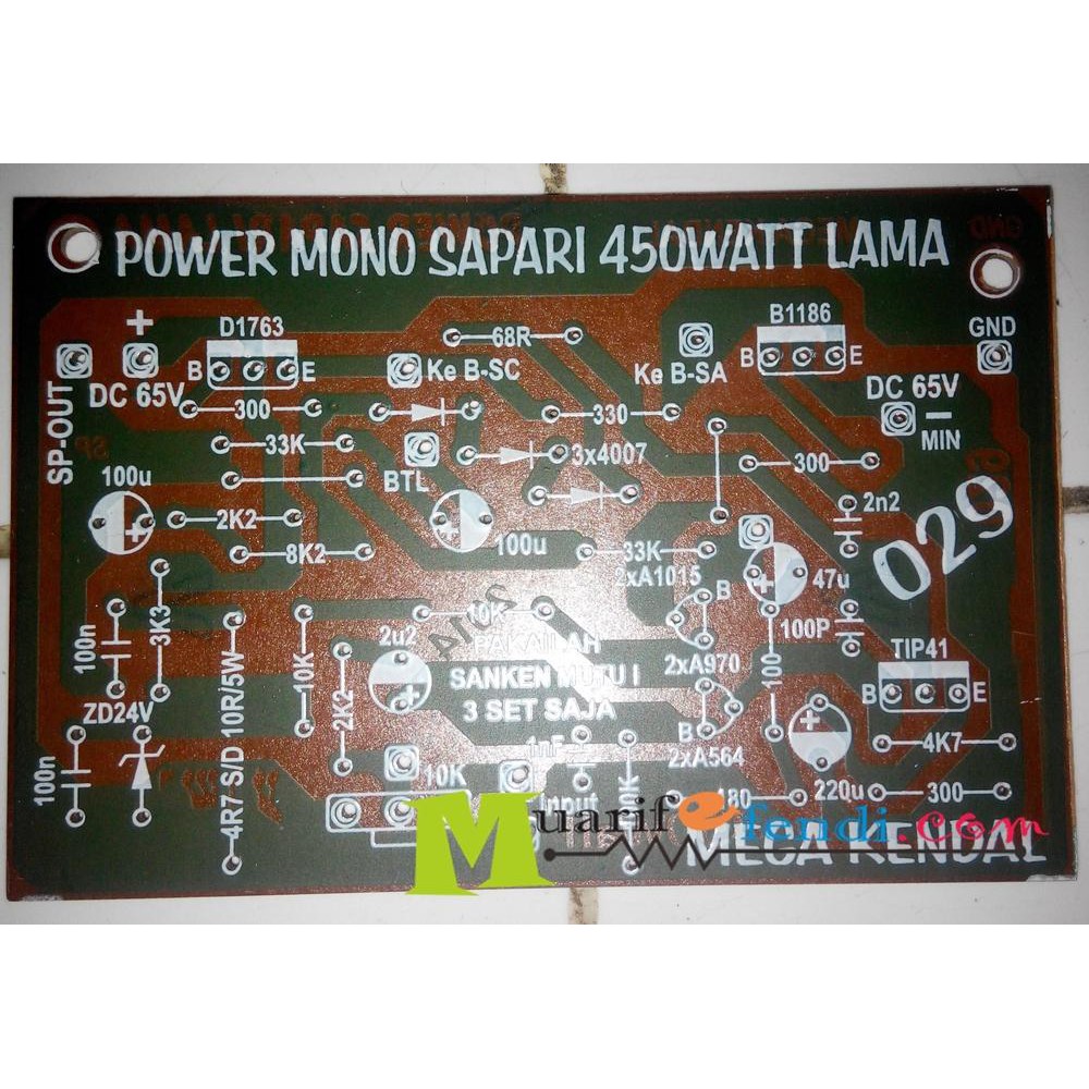 PCB Power Amplifier 450Watt OCL