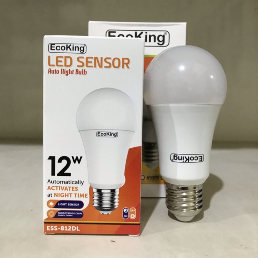 Lampu bohlam LED Sensor Cahaya 10watt dan 12wat ECOKING - 10 Watt