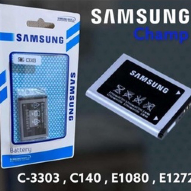 BATERAI SAMSUNG LIPAT CHAMP C3303/C140/E1080/E1272 ORIGINAL PACKING PRESS