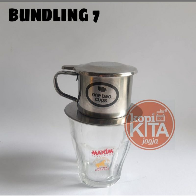 bundling 7 vietnam drip biasa dan gelas