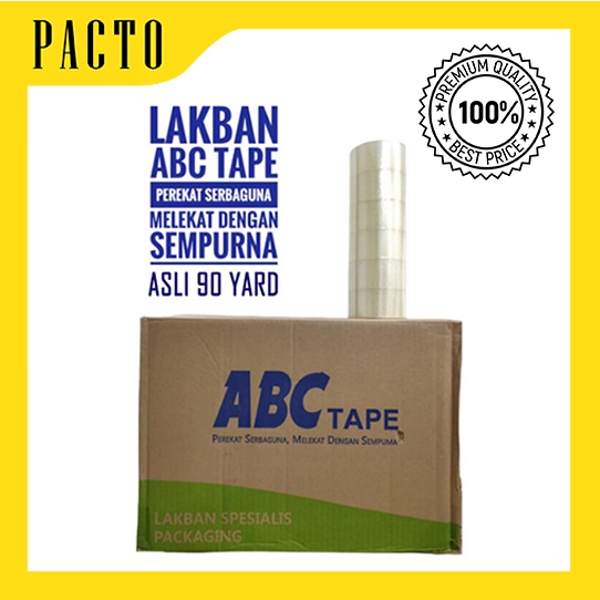 Jual Lakban Bening Lakban Cokelat Abc Tape Yard Micron Mm Mm Dus Shopee Indonesia