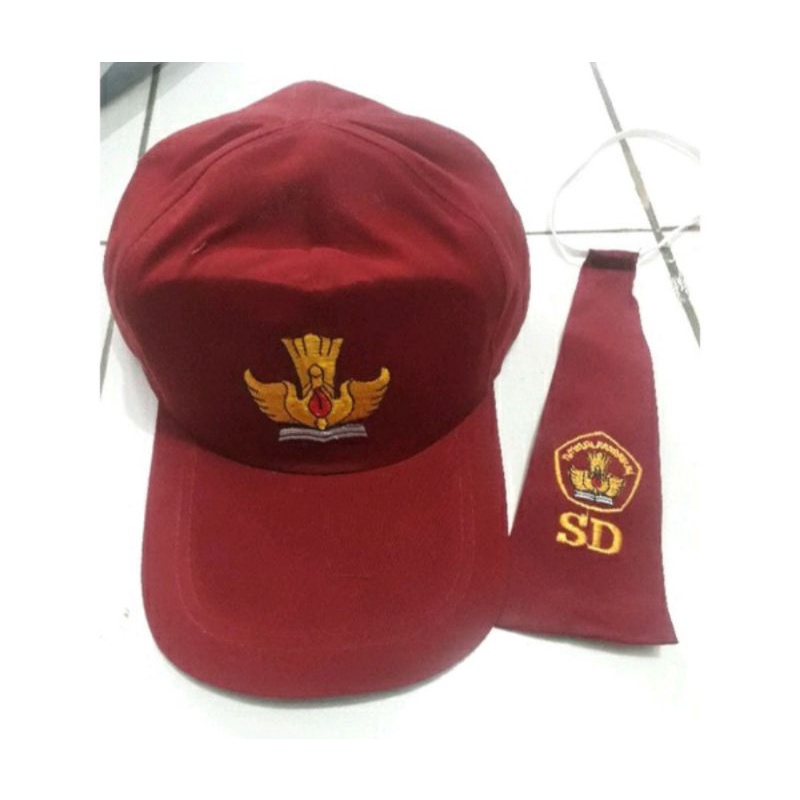 atribut SEKOLAH topi+dasi(paket hemat)sd.smp.sma