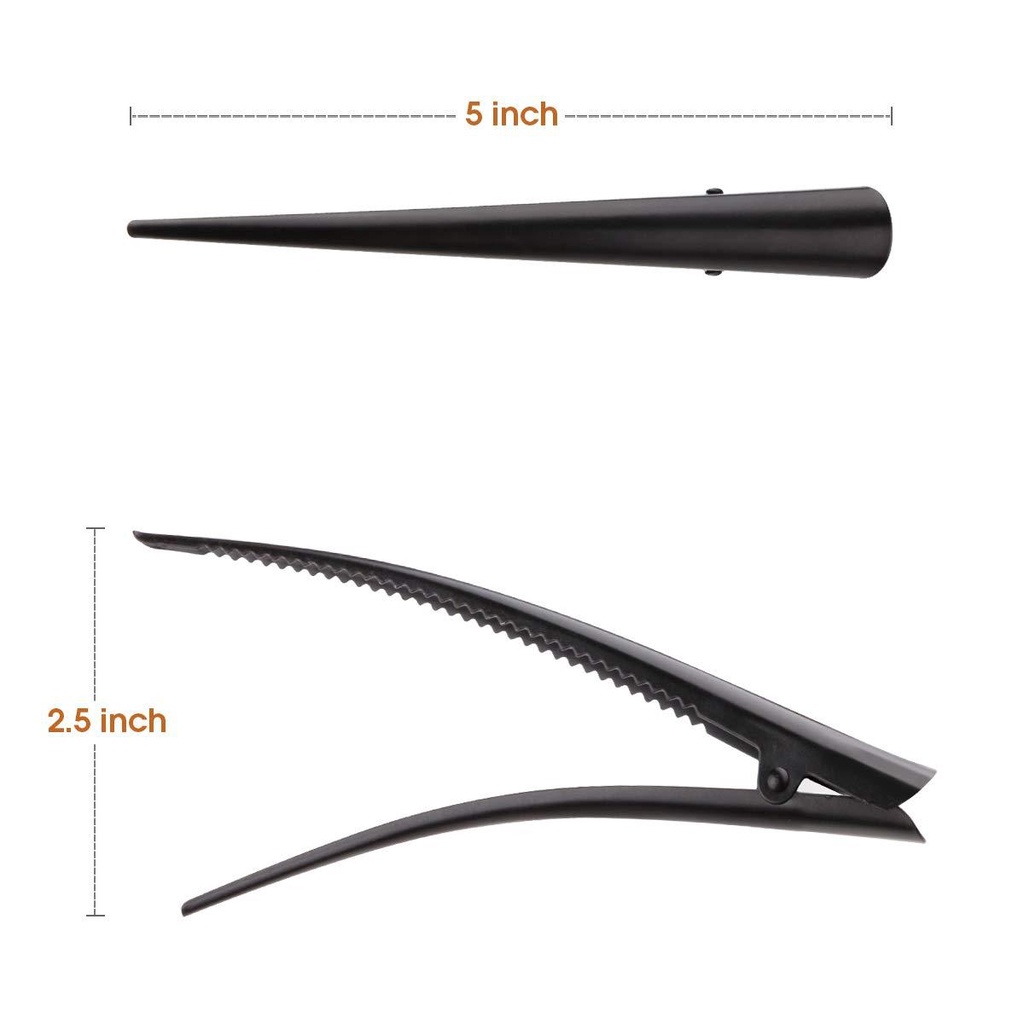 NICKOLAS1 Alat Styling Penata Rambut Klip Buaya Logam Hitam Non-slip