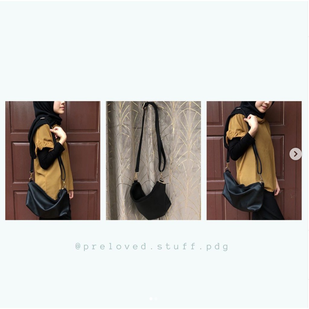 Tas Selempang Murah/Tas Selempang Mini Wanita/Tas Selempang Hitam Polos/Crossbody Bag(Preloved)