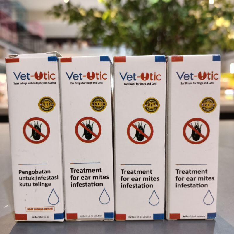 Vet otic / vet-otic obat tetes telinga kutu anjing dan kucing 10 ml