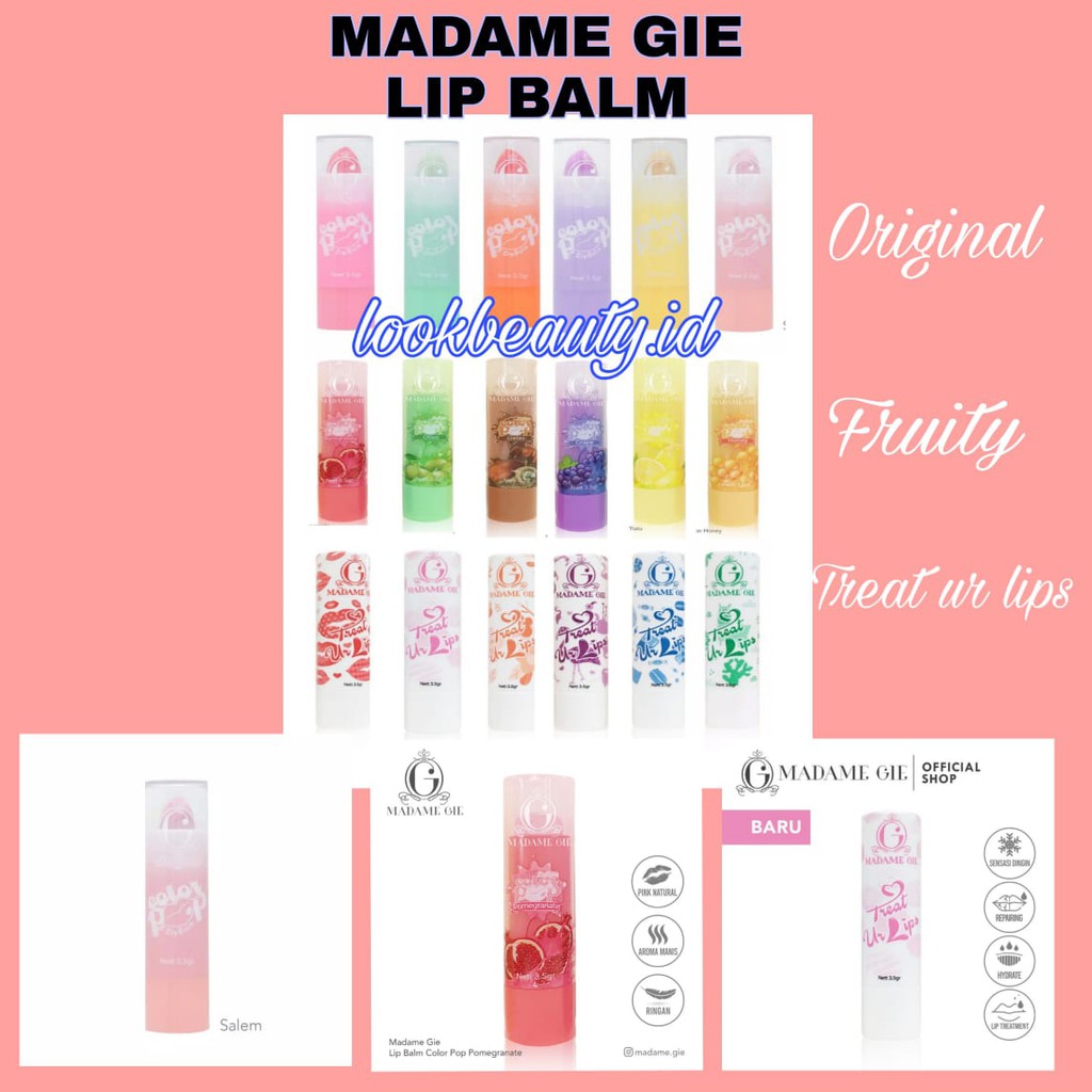 Madame Gie Color Pop Lip Balm by GISEL - BPOM - ORIGINAL