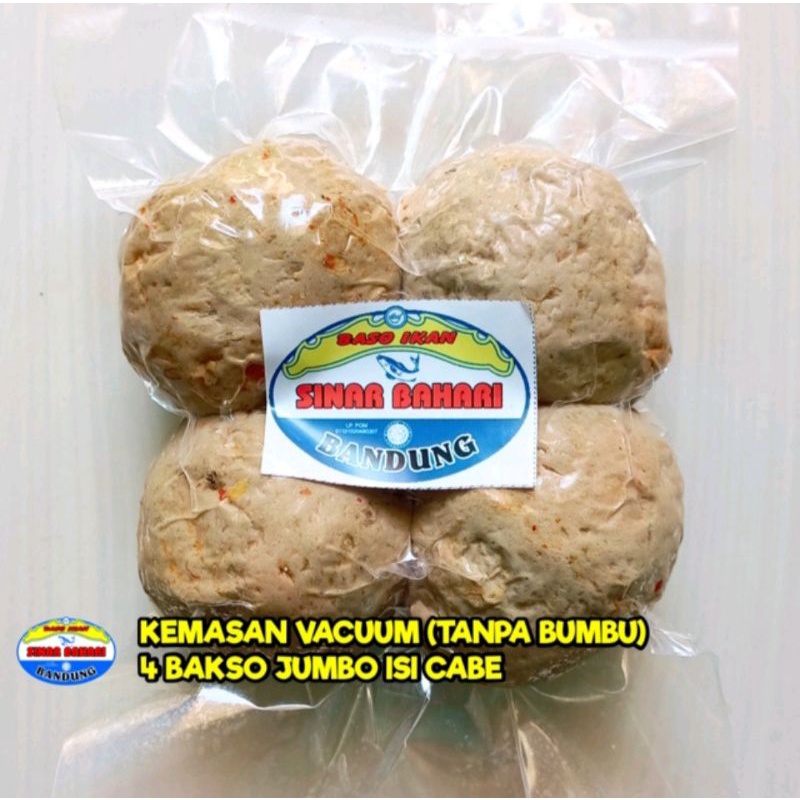 

BASO IKAN SINAR BAHARI BANDUNG 4PCS BAKSO IKAN MERCON/JUMBO ISI CABE