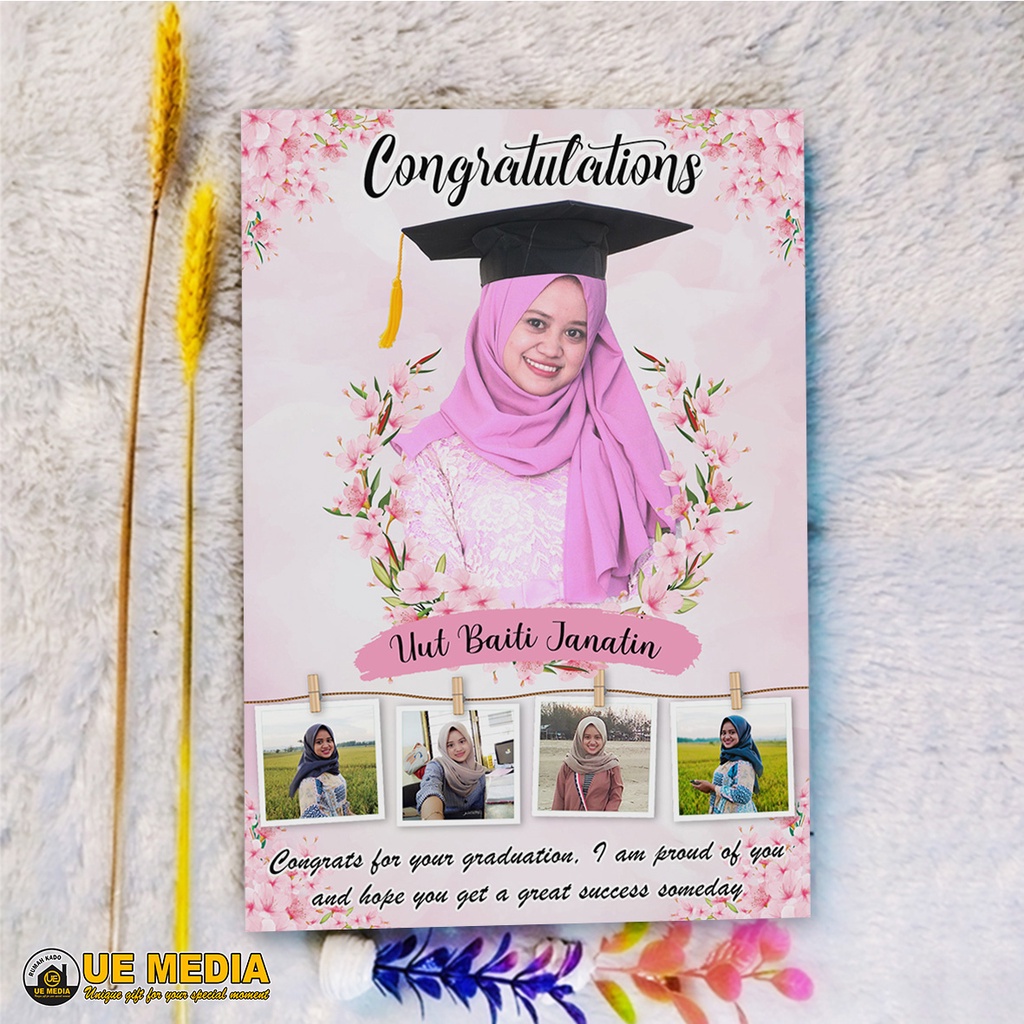 CETAK FOTO FRAMELESS + EDIT FOTO DESAIN WISUDA, HADIAH WISUDA, GRADUATION FOTO, PHOTO WISUDA, KADO W