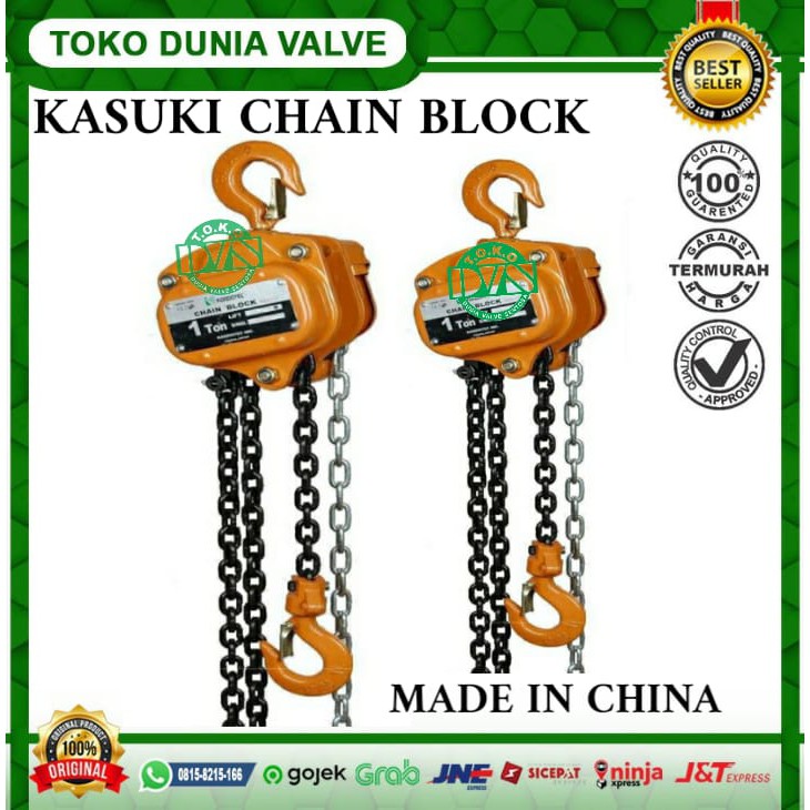 KASUKI KCB 3TON x 5METER CHAIN BLOCK MANUAL - MADE IN CHINA