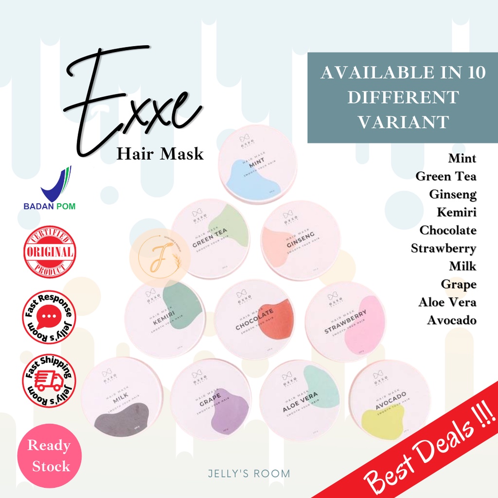 (BPOM) Hair Mask by EXXE.ID Creambath Masker Rambut Murah 200ml