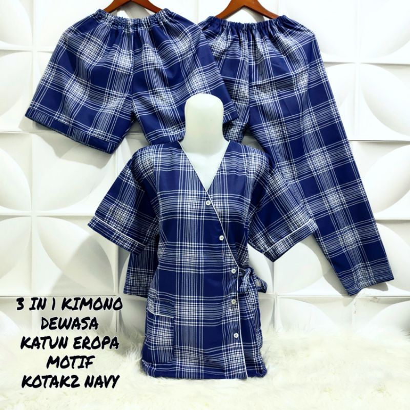 PIYAMA DEWASA KIMONO 3IN1 MOTIF KARAKTER