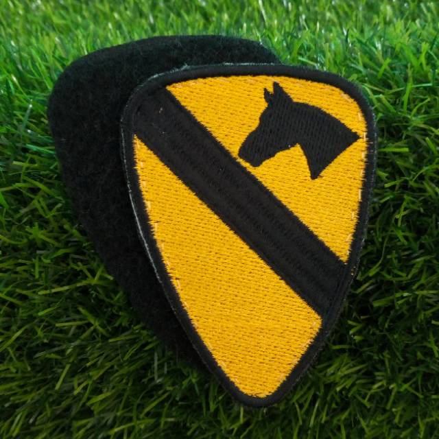 Bordir Velcro US 1st Cavalry Division WW2 Badge Velkro Pelkro Airsofter Komunitas Perepetan