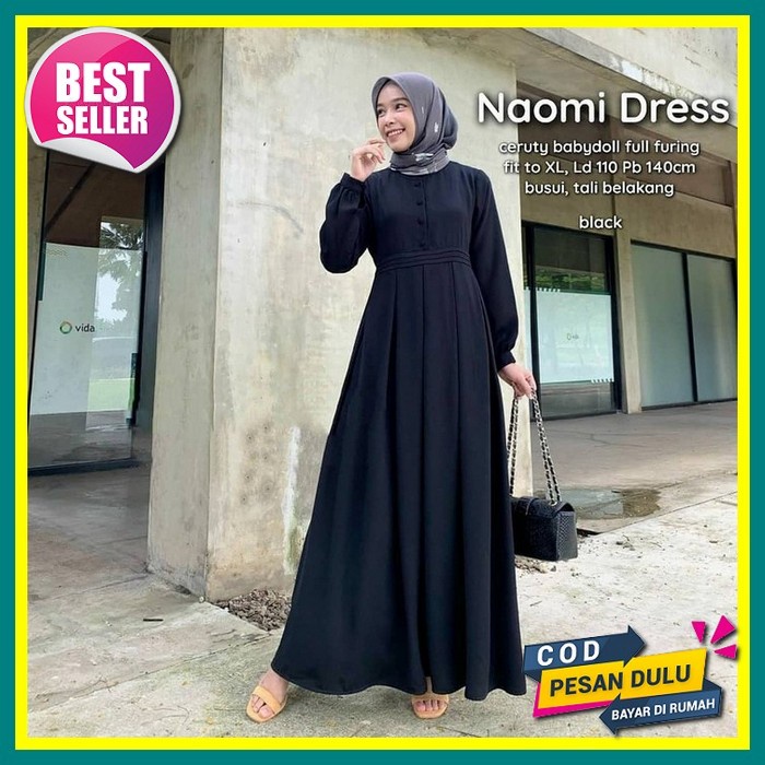 Baju Gamis Wanita Remaja Modern Terbaru 2022 Set Cardi Habibah Model Kekinian Edisi Lebaran Maxi Ele