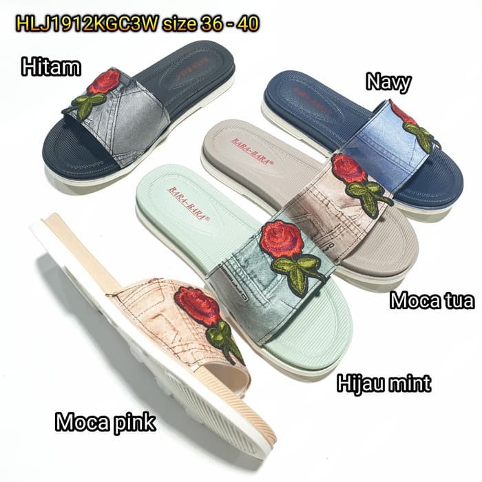 jelly sandal barabara sendal wanita slop karet import HLJ1912KGC3W