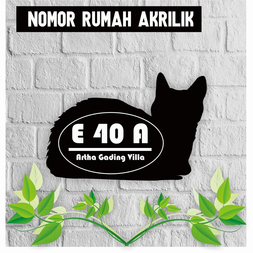 

PAPAN NOMOR ALAMAT RUMAH AKRILIK | NOMOR RUMAH ACRYLIC UKURAN 19x13cm AKRILIK SOLID HN38
