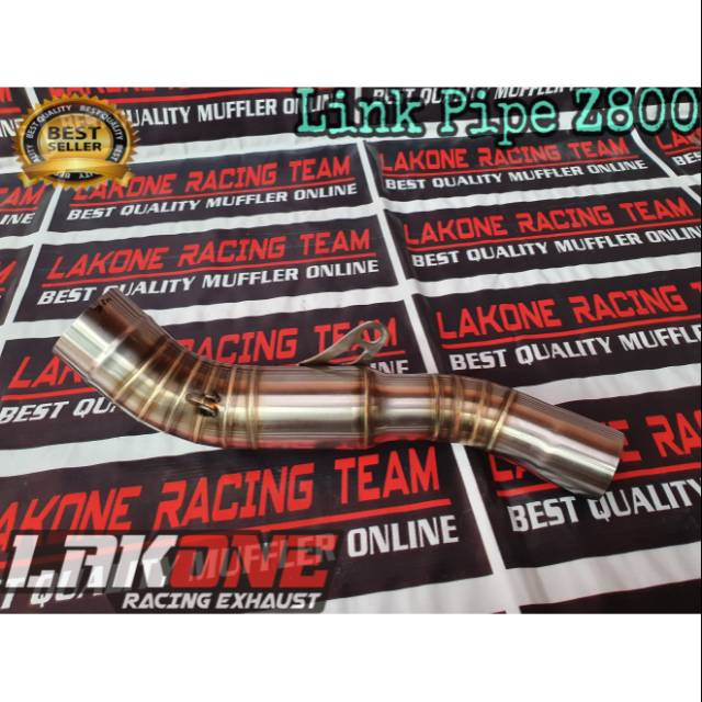 SLIP ON LINK PIPE MID PIPE CONVERTER KE LEHER ORI KAWASAKI Z800 STAINLESS LAS CACING