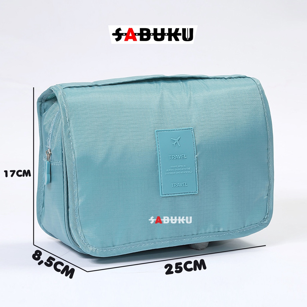 Tas Kosmetik Korea POLOS Tas Make Up Toiletries Bag Pouch Travelling Tas Penyimpanan Kosmetik Serbaguna Travel Pouch - 228