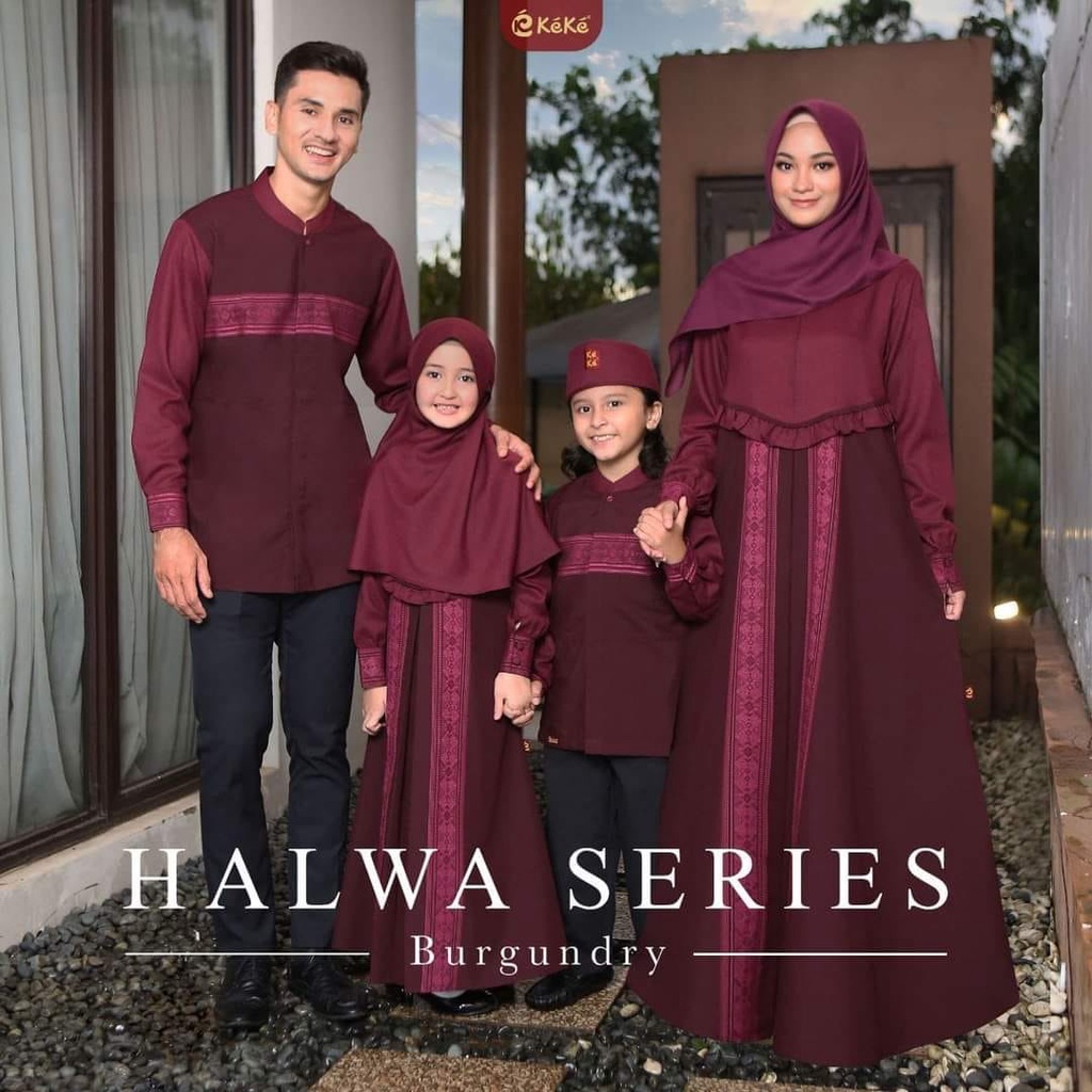 BUSANA MUSLIM SARIMBIT KEKE HALWA SERIES 2117 BURGUNDY