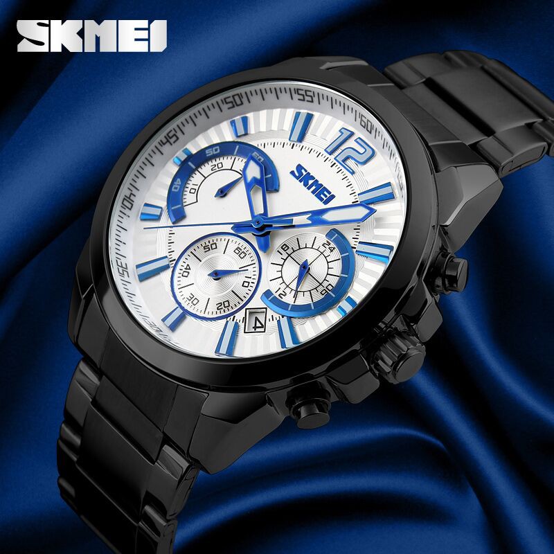 Promo Murah Jam Tangan Pria SKMEI 9108CS Stainless