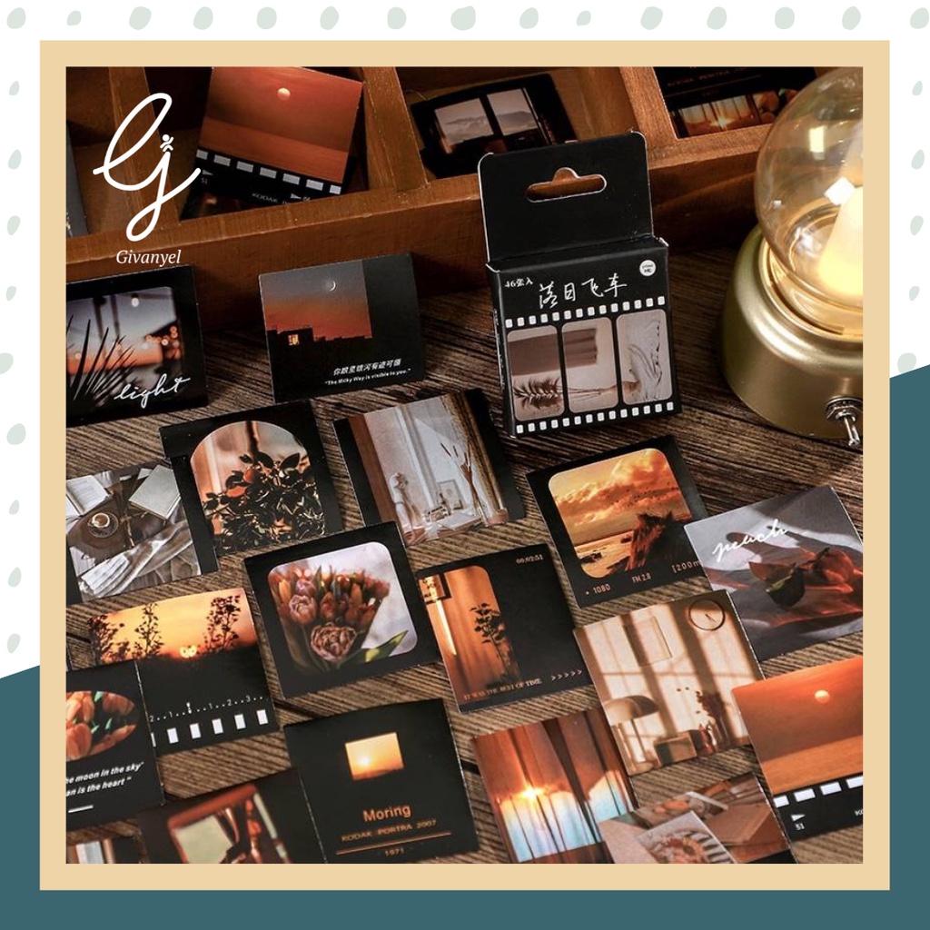 

[Givanyel] Stiker Kotak Foto Vintage Dekorasi Jurnal Scrapbook Pack