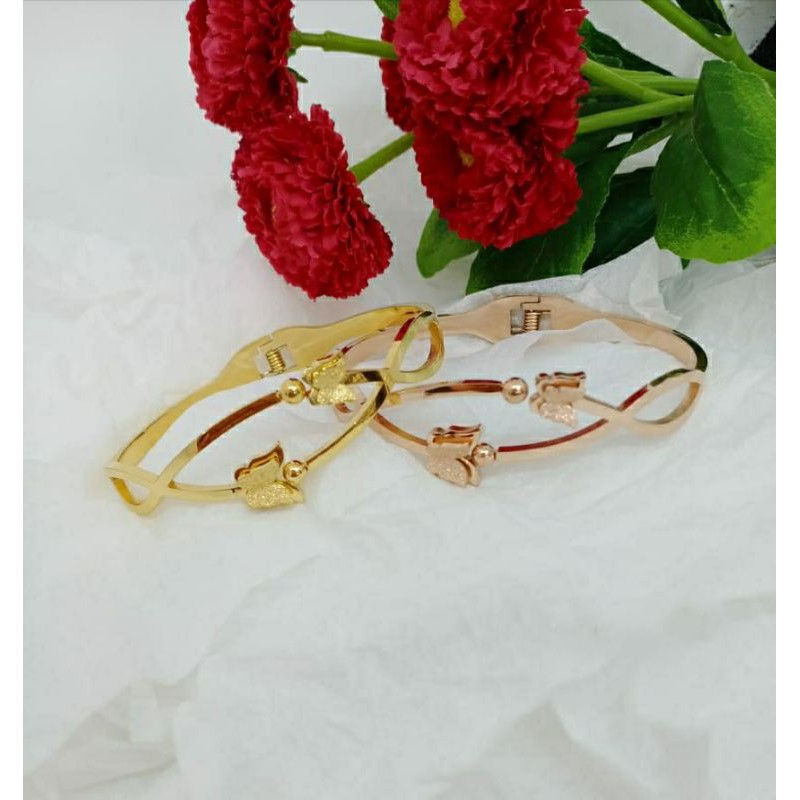 Fourfashion Gelang titanium Bangle kupu-kupu S057