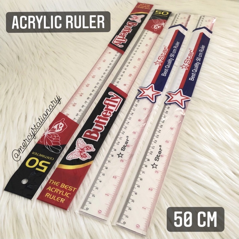 

Penggaris 50 Cm Butterfly Akrilik - Garisan Mika 50 CM Butterfly