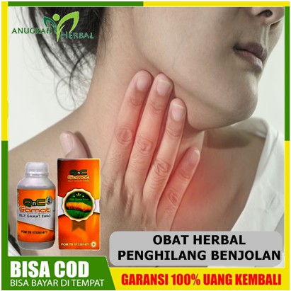 Obat Penghilang Benjolan Kanker Kelenjar Getah Bening bengkak Pada Leher herbal QnC Jelly Gamat Asli