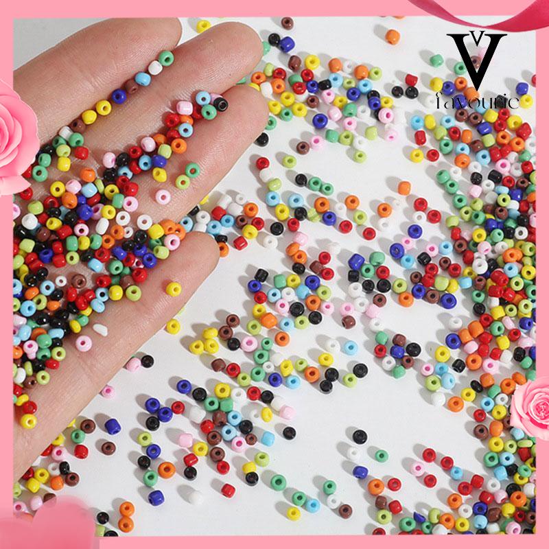 [COD]Perhiasan DIY Buatan Tangan Cross Stitch Manik Jepit Rambut Kaca Manik-manik Longgar Warna Solid Pernikahan Gaun Tas Aksesoris-FA