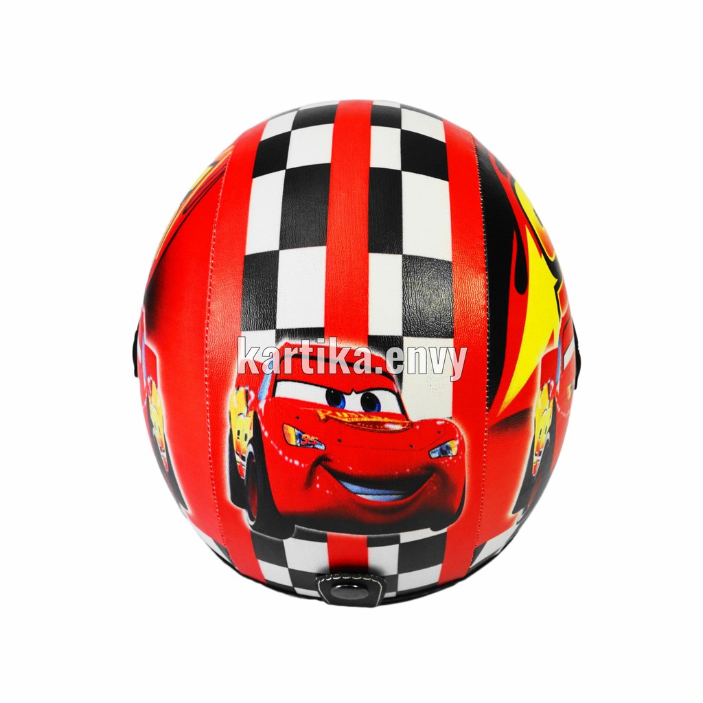 Helm Anak Laki Standart Kaca Halfface Karakter Cars