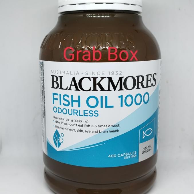 BLACKMORES FISH OIL ODOURLESS 1000MG 400CAPS MINYAK IKAN OMEGA 3 Lc