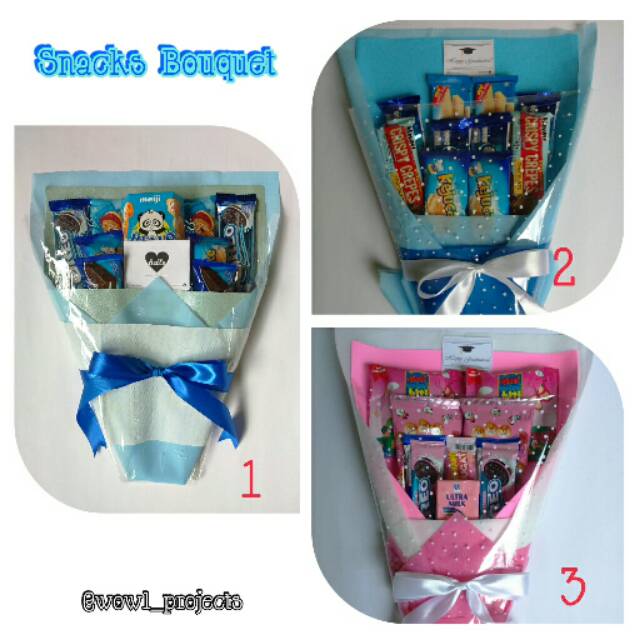 Snack Bouquet Buket Snack Buket Makanan Buket Wisuda Buket Sidang Buket Cokelat Shopee Indonesia