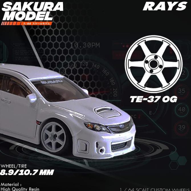 Ban Karet diecast Sakura Model TE37 white
