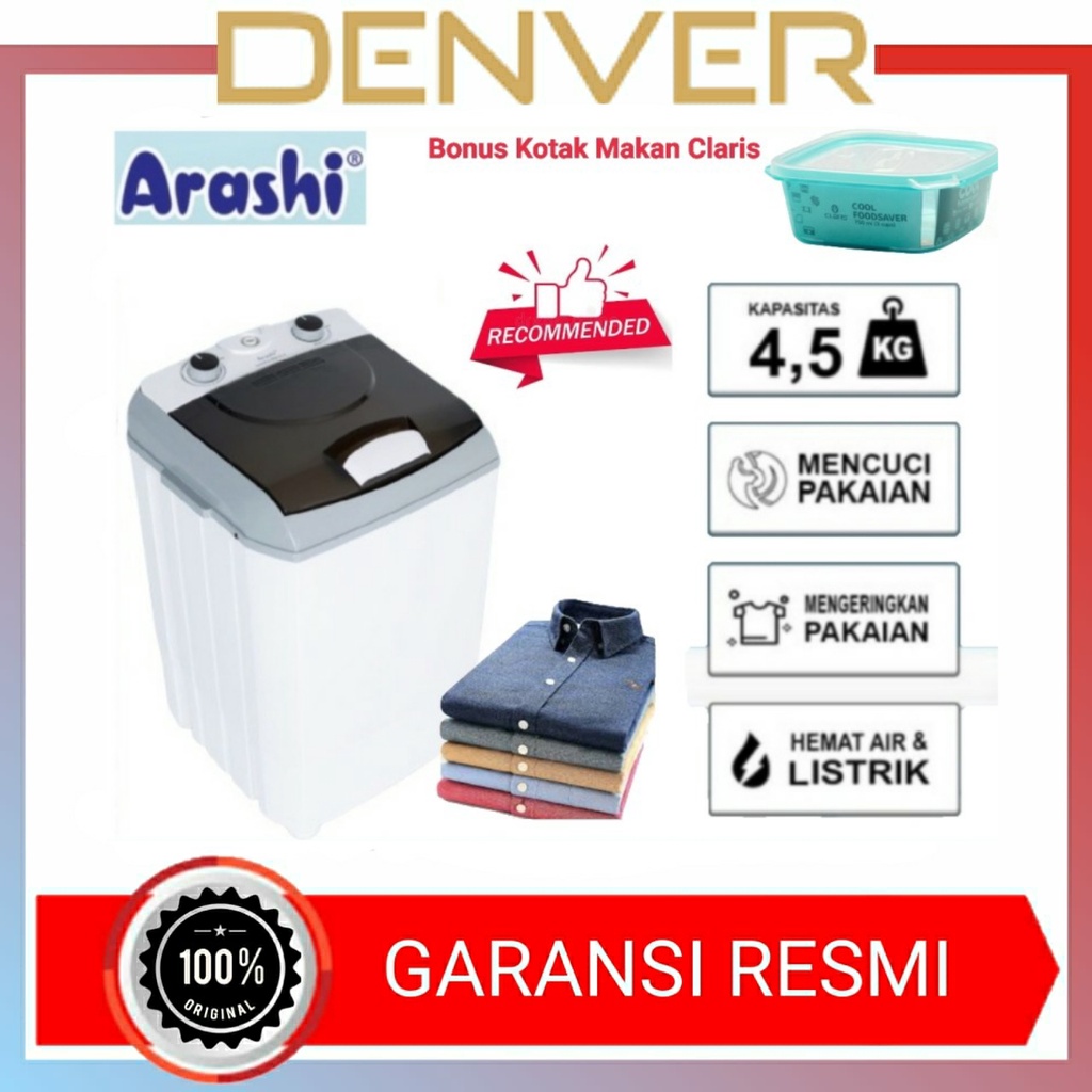 Mesin Cuci Portable Mesin Cuci Mini Arashi AWM451A