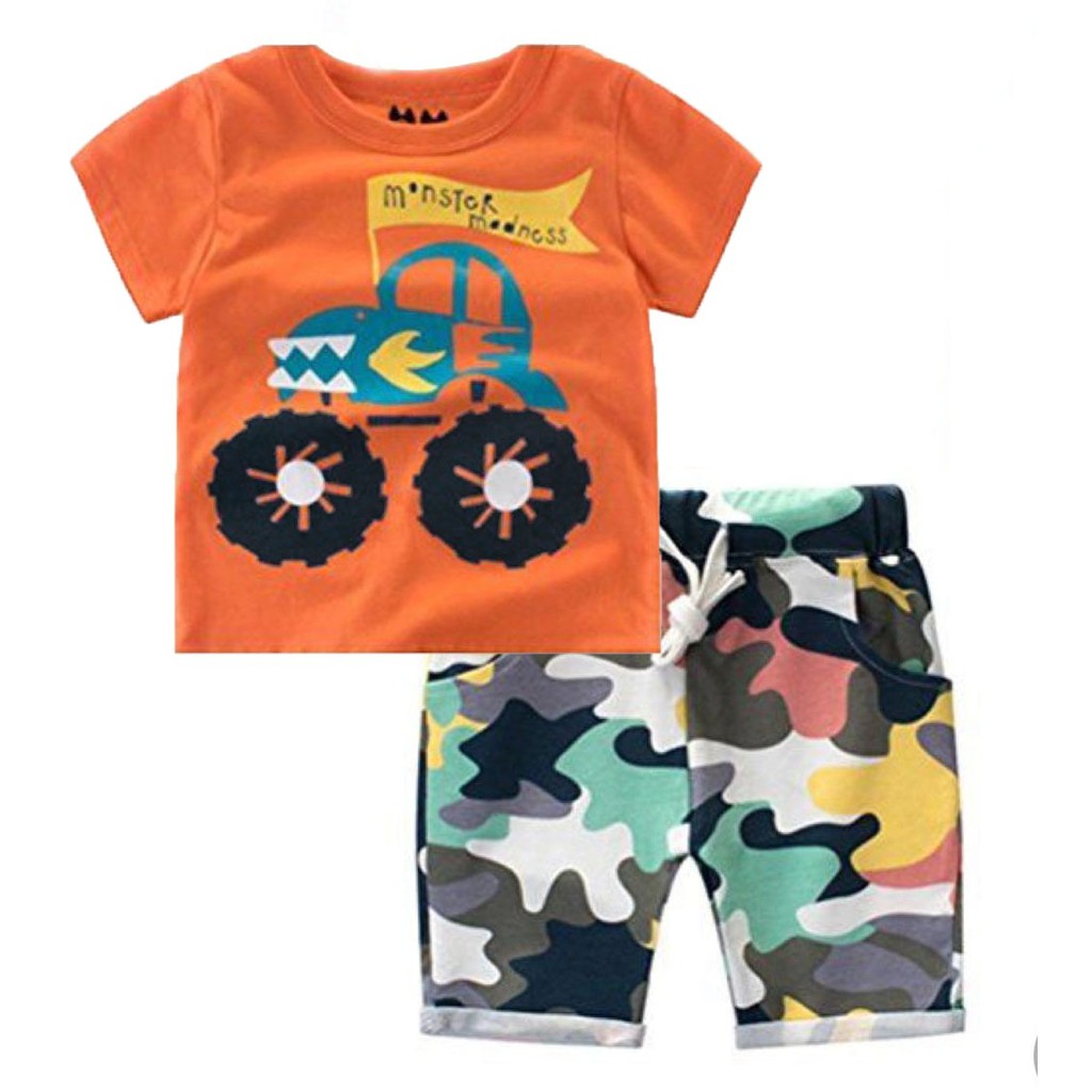 SETELAN ANAK/BAJU ANAK/ SETELAN TRUCK MONSTER ARMY TERMURAH HARGA GROSIR 1-5 THN