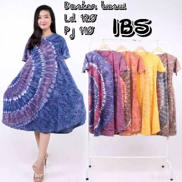 Daster Kencana Ungu Batik - Motif Abstrak - Leher Kancing - Busui - Bumil - Centini Hitput