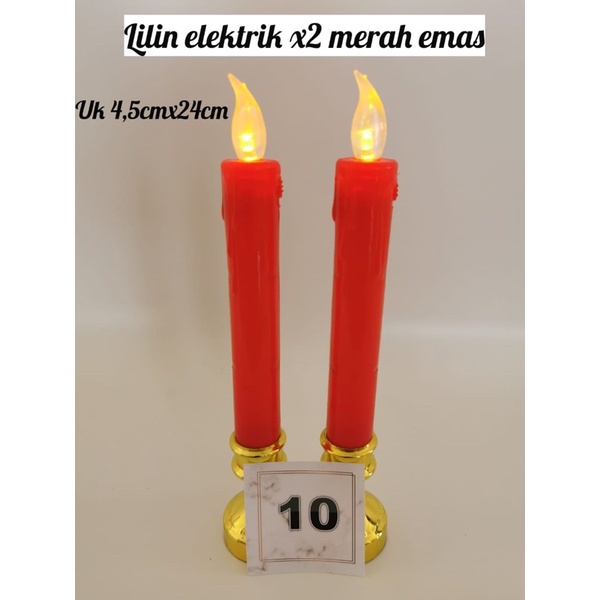 Hiasan Natal Lilin Elektrik x2 merah