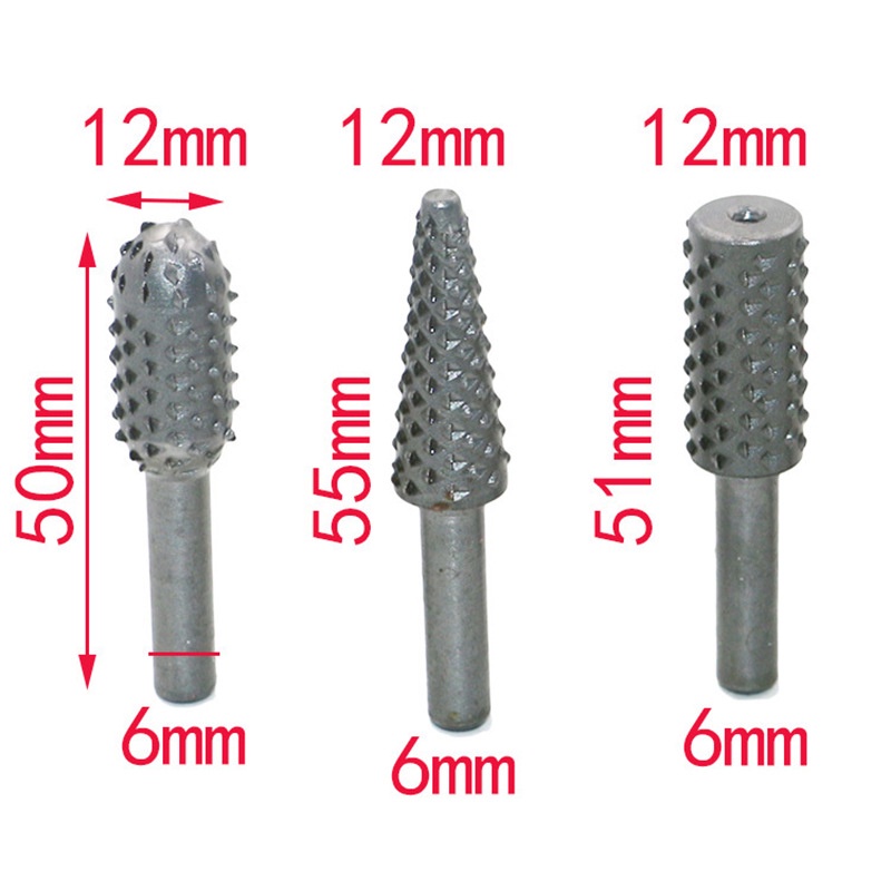 5pcs Mata Bor Gerinda Kikir Ukir Kayu Rasp Set Woodworking