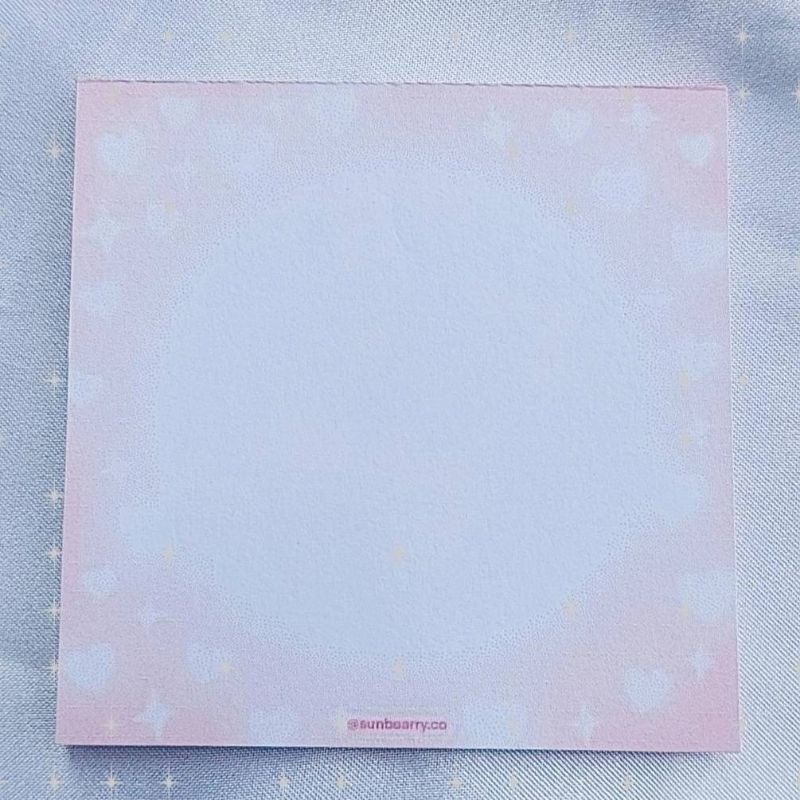 Memo pad by sunbearry.co custom memo pad bts snoppy aesthetic star scrabook-Love deco gradient