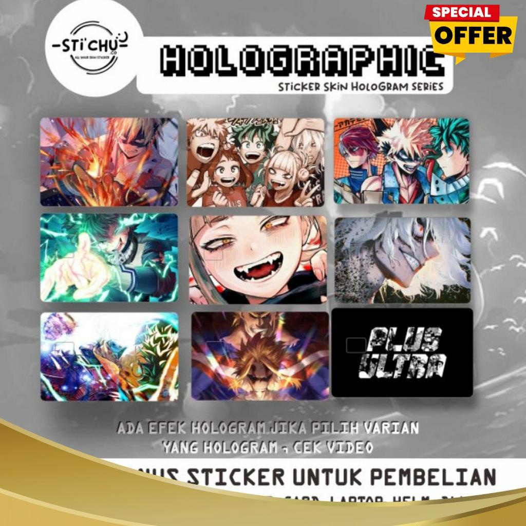 

PROMO Stiker Kartu Atm Skin Card Hologram MY HERO ACADEMIA Flazz emoney