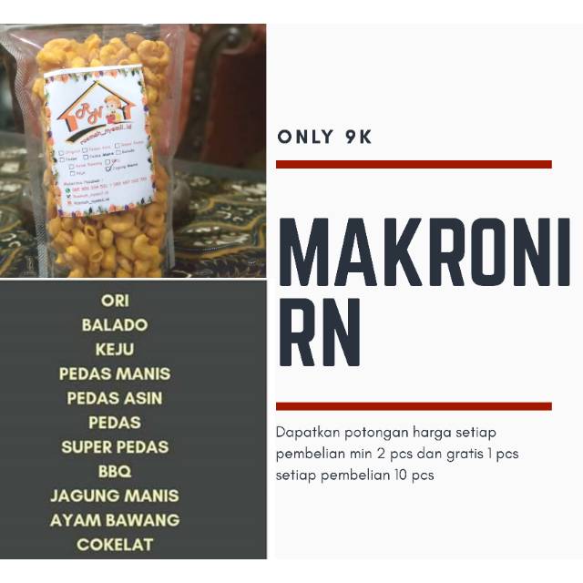 

MAKRONI BUMBU KERING 100 Gr