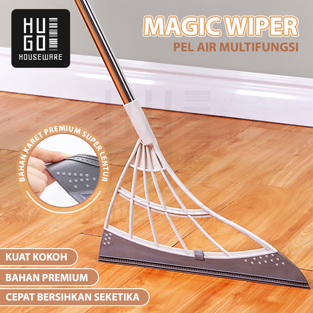 HUGO Sapu Pel Lantai Karet 2 in 1 Praktis Multifungsi Pembersih Lantai Magic Broom