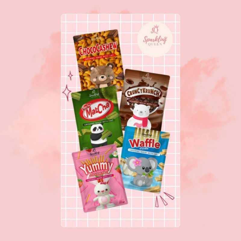 Masker Organik Sparkling Queen BPOM / Masker Snack Series