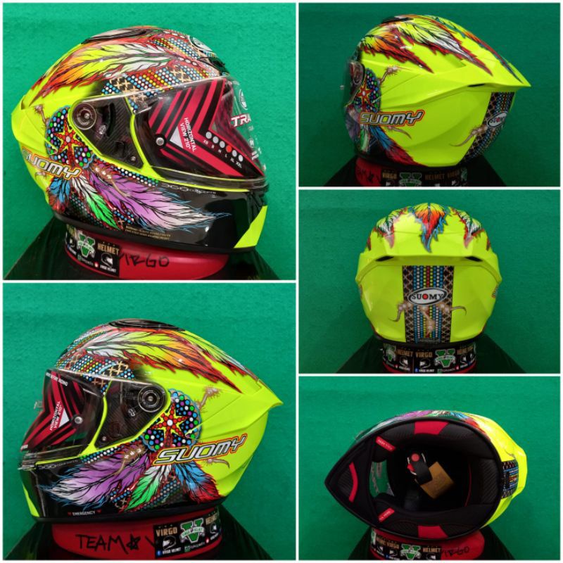SUOMY HELM TRACK 1 CHIEFTAIN MULTY YELLOW FLUO SUOMY TRACK-1