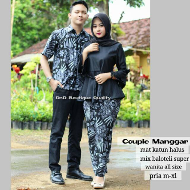 PROMO BATIK COUPLER TERMURAH SARIMBIT BATIK BAJU PESTA SPESIAL RAMADHAN COUPLE MANGGAR