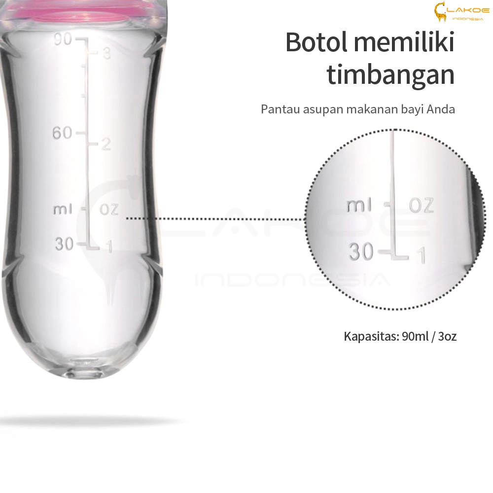 LAKOE  Sendok Makan Bayi Botol Dot SIlikon Praktis Silicone Baby Spoon Dispenser