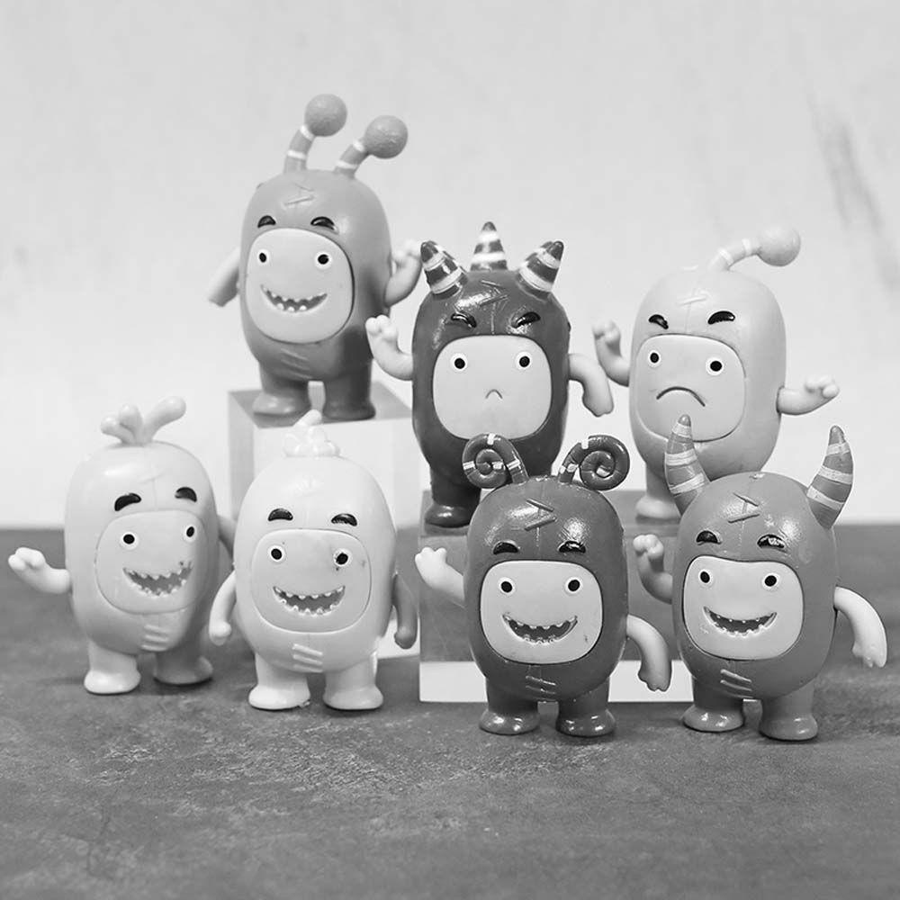 Lanfy Oddbods Patung Mainan Hadiah Ornamen Rumah Fuse Koleksi Model Zeke Jeff Boneka Anime PVC Licin