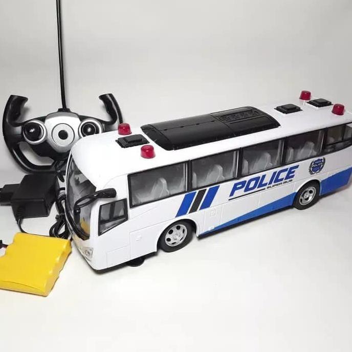 Barang Berkualitas Mainan anak remote control mobil bus polisi police bus RC besar box MURAH