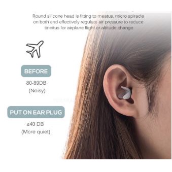 tutup telinga - Peredam pesawat Kedap Suara Telinga Xiaomi Earplugs Earbud Tidur Anti Bising