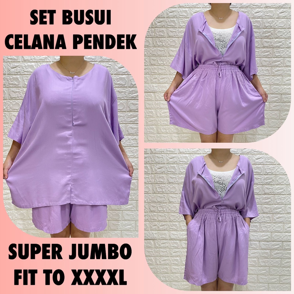 SETELAN CELANA PENDEK HAMIL|MENYUSUI XXXXL RAYON TWILL PREMIUM