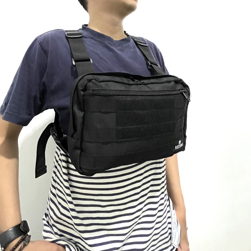 CHEST RIG BAG ORIGINAL NEISDA V041 / TAS DADA PRIA ORIGINAL NEISDA BLACK